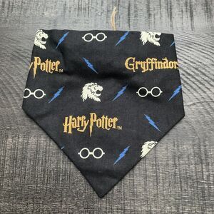 Dog Bandana Slide On Collar Elastic Band Gryffindor Harry Potter Medium New